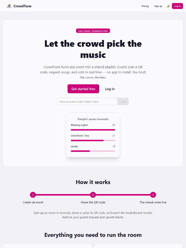 CrowdTune — Crowdsourced Event Music